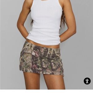 Danielle Guizio Camouflage Mini Skirt